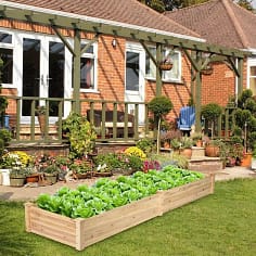 Wooden Vegetable Raised Garden Bed for Backyard Patio Balcony