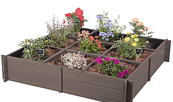 The Lakeside Collection Raised Garden Bed Set for Vegetable and Flower Gardening