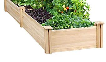 Yaheetech Raised Garden Bed Wooden Elevated Planter Flower Planting Box Vegetable/Flower/Herb Growing Bed Outdoor Solid Wood 96.7 x 24.6 x 10.6inches by Yaheetech