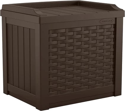 Suncast 22 Gallon Small Resin Storage Seat, Java, SSW600J